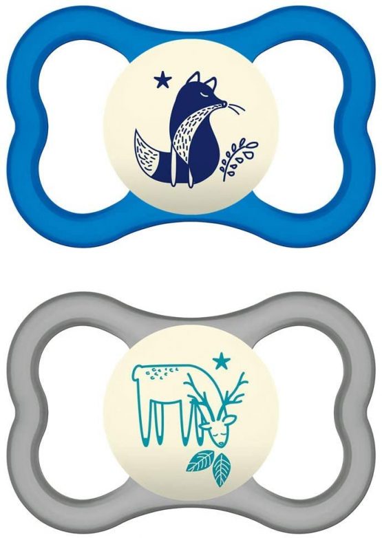 MAM Day & Night MAM Air Silicone Dummy 16 + MAM Air Night Set of 4 Includes 2 Sterilized Transport Boxes - Image 2