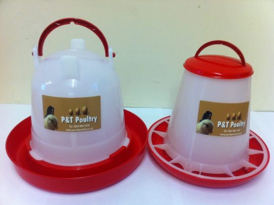 P&T Poultry 1Kg Feeder & 1.5Ltr Drinker For Chickens/Hens/Ducks/Chicks