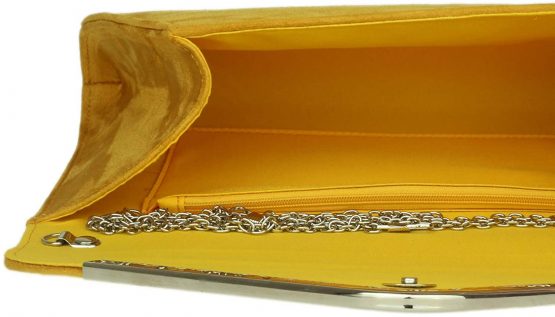 Girly Handbags Envelope Faux Suede Clutch Bag - Image 4