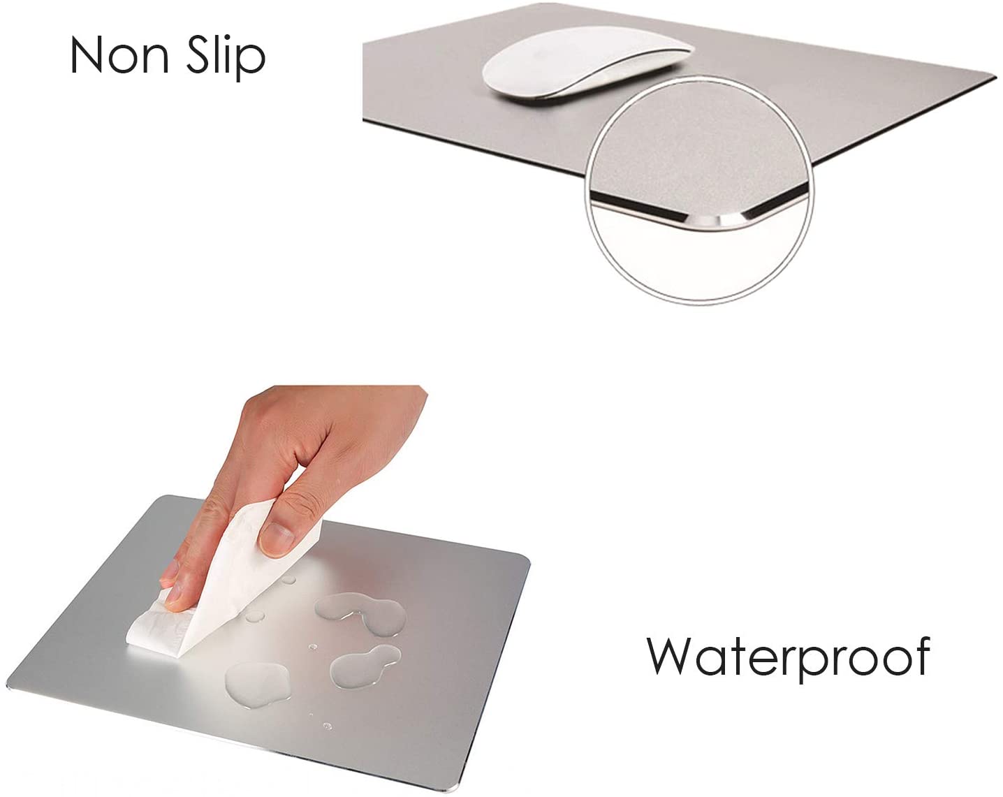 DIGIFLEX Aluminium Mouse Mat, Non-Slip Metal Mouse Pad, Strong Durable Waterproof, Stylish Modern Design - Image 4
