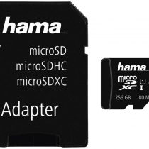 Hama 00124173 256 GB UHS-I Class1 C10 MicroSDXC 256 GB UHS-I Class1 C10 With Adapter - 533X/ 80 MB/S