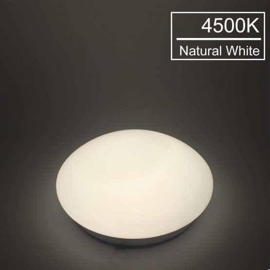 IMVSINCERE 12W LED Ceiling Light, φ220mm 8.5 Inch,IP44 Waterproof Round Flush Ceiling Light Small Ceiling Light 4500K Natural White 1200LM Lighting for Toilet Bathroom Hallway Corridor - Image 2