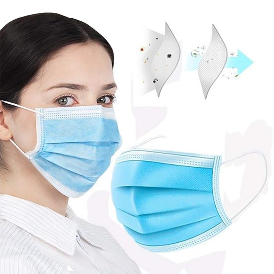 Healthy Clubs G_U_100PKDisp-Mask_GRN_1s.3-TR Surgical Face Mask, 3 Ply, 3 Layers, Pack of 100 - Image 2