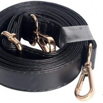 BEAULEGAN Crossbody Bag Strap - Microfiber Leather - Replacement for Handbag/Purse, Adjustable 150 cm Long Black (2.5cm/Gold)