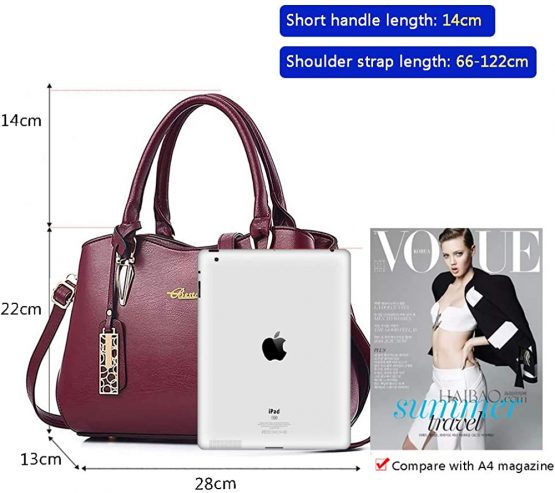 Designer handbags for women, BESTOU Ladies handbags PU leather women bags for work, shopping, date, party, Christmas - Image 4