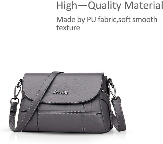 NICOLE & DORIS Women Crossbody Handbags Over The Shoulder Bags for Women Shoulder Bags Handbags for Women Gray - Image 3