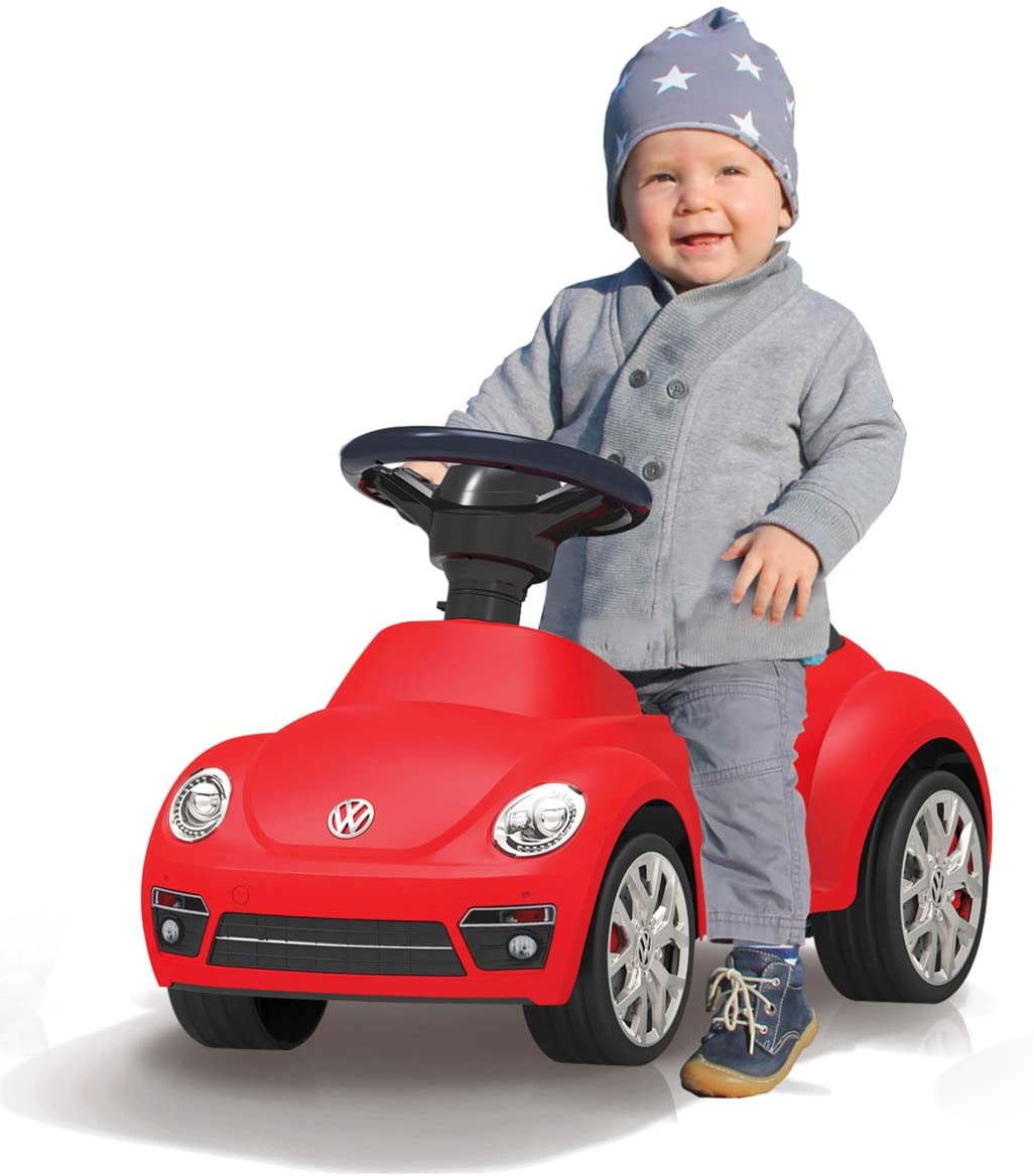 Jamara 460407 - Push Car VW Beetle Red - Tilt Prevention, Authentic Appearance, Horn On The Steering Wheel - Image 2