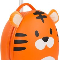 Boppi Tiny Trekker Kids Luggage Travel Suitcase Carry On Cabin Bag Holiday Pull Along Trolley Lighweight Wheeled Holdall 17 Litre Hand Case - Tiger