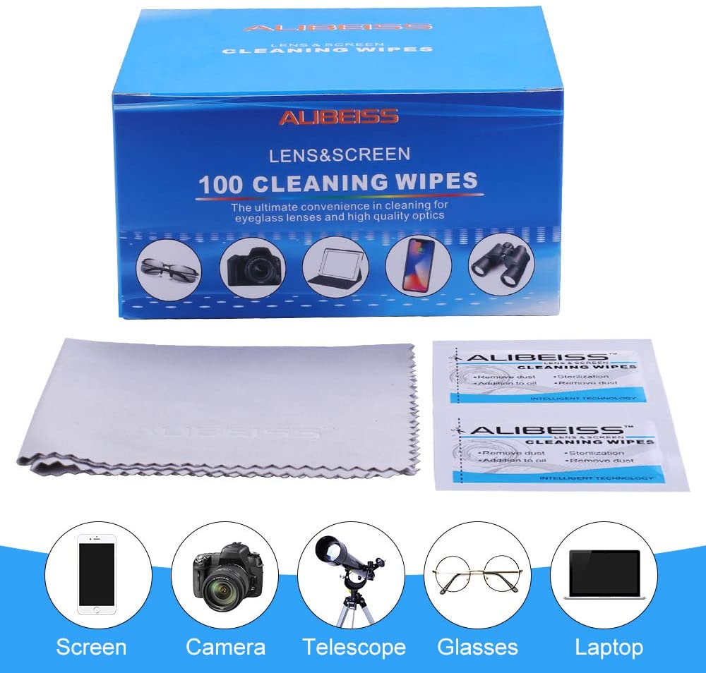 Pre-moistened Lens and Glass Cleaning Wipes,Portable Screen Wipes Travel Cleaner for Glasses Camera, Cell Phone, Smartphone - Image 2