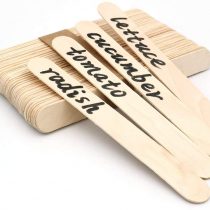 KINGLAKE 100 Pcs Wooden Plant Labels, 15x1.6cm Natural Wood Sticks Jumbo Wooden Garden Markers Tags