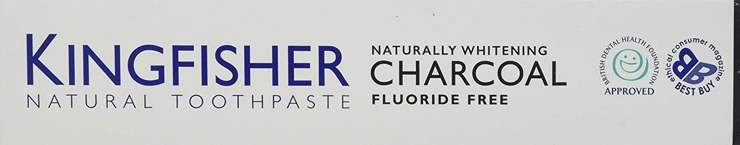 Kingfisher Natural Toothpaste Charcoal Mint Fluoride-Free, 56 g (Pack of 1) - Image 2