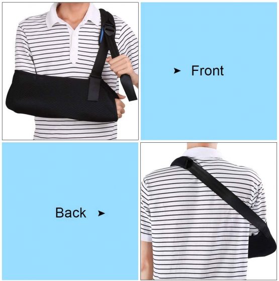 DOACT Arm Sling for Shoulder Injury, Adjustable Arm Support for Left and Right Hand, Fracture Sling for Adult Broken Wrist, Elbow Dislocation, Mesh Forearm Immobilizer Strap for Men and Women - Image 4