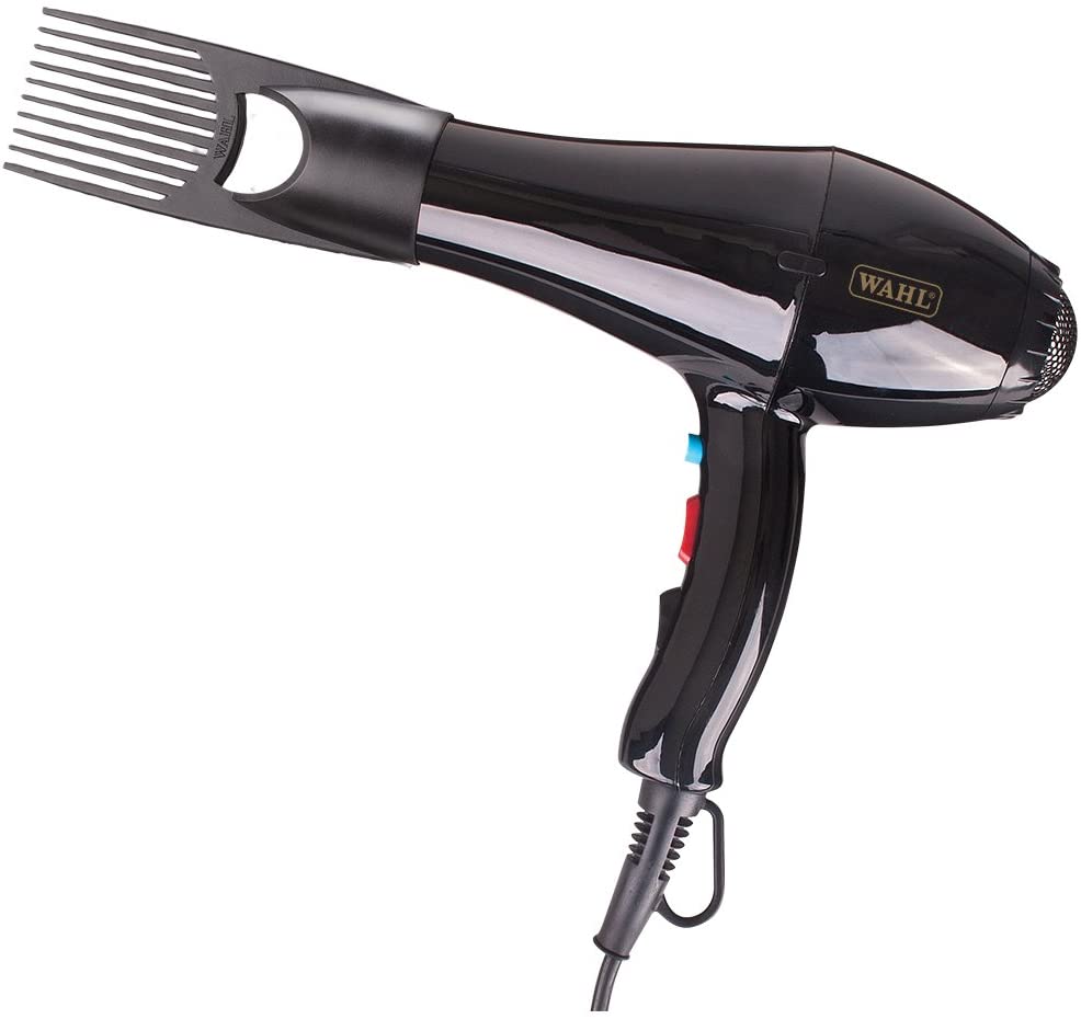 Wahl Hairdryer, PowerPik 5000, Dryer Women, Hair Dryer with Pik Attachment, Afro Hairdryer, Afro-Caribbean Hair