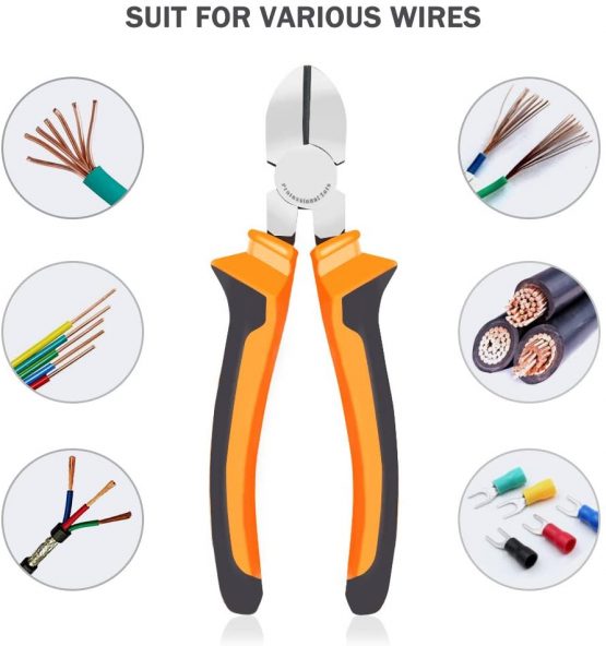 BOENFU Side Cutter, Wire Cutting Pliers, Heavy Duty Craft and Florist Wire Cutters, 16cm - Image 4