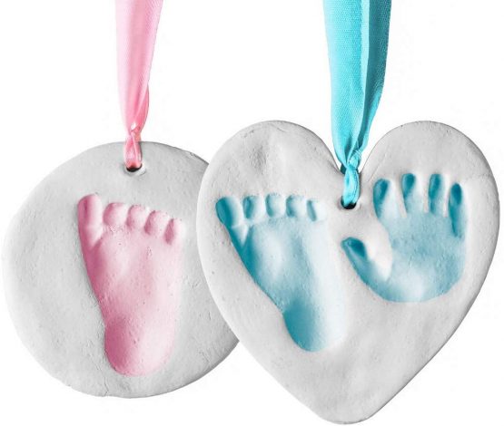 Baby Handprint and Footprint Kit Ornament Makers for Baby Girl Gifts & Baby Boy Gifts, Unique Baby Shower Gifts, Memory Art Personalized Baby Gifts for Baby Registry, Keepsake Box Nursery Decor