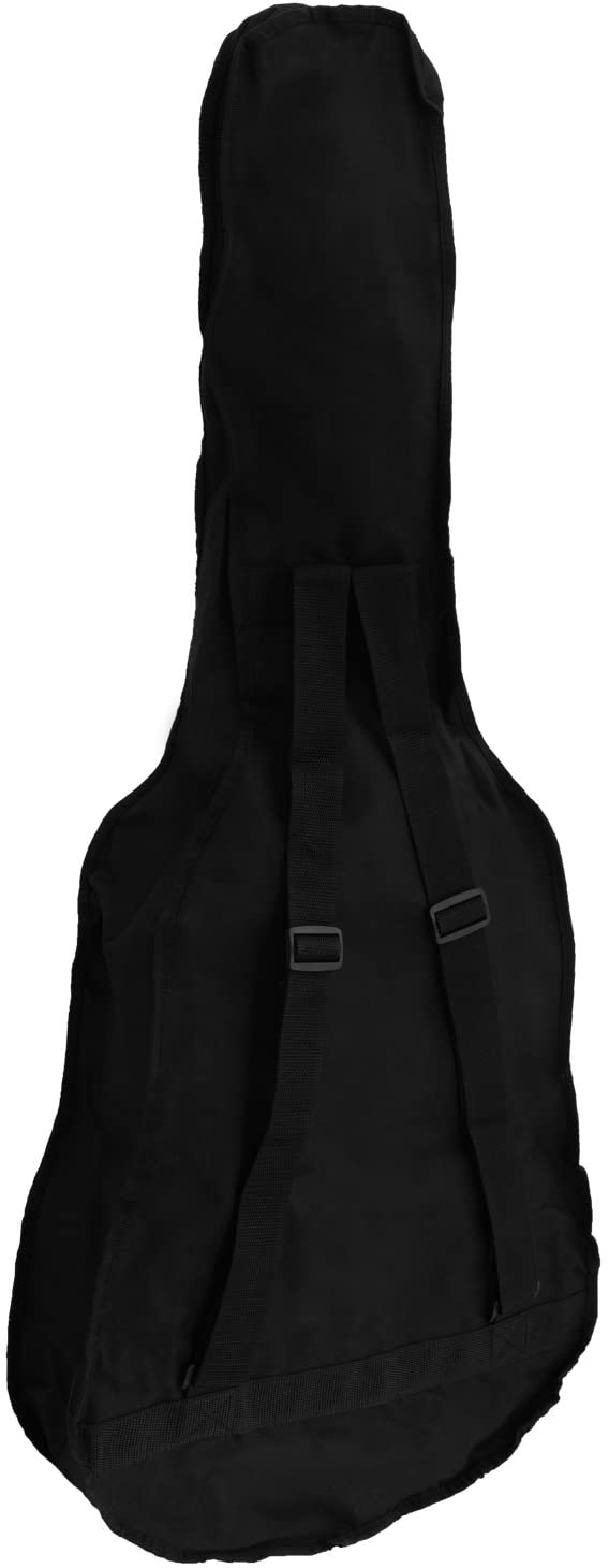 Tiger Acoustic Guitar Bag - Straps and Handle - 600D Nylon Case, Black, Full Size - Image 2