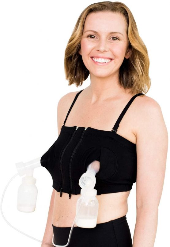 Simple Wishes Hands Free Double Pumping Bustier - XS to L, Black