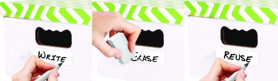 Jokari 47802 - Label Once Erasable Multi-Use Labels Starter Kit with 70 labels, Eraser and Pen - Image 2
