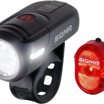 SIGMA SPORT Unisex – Adult's Aura 45 USB/Nugget Lighting Set, Black