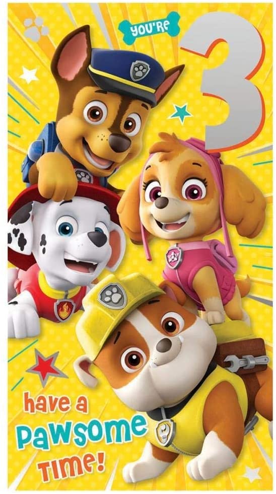 Paw Patrol pawsome time birthday card, Multi Colour