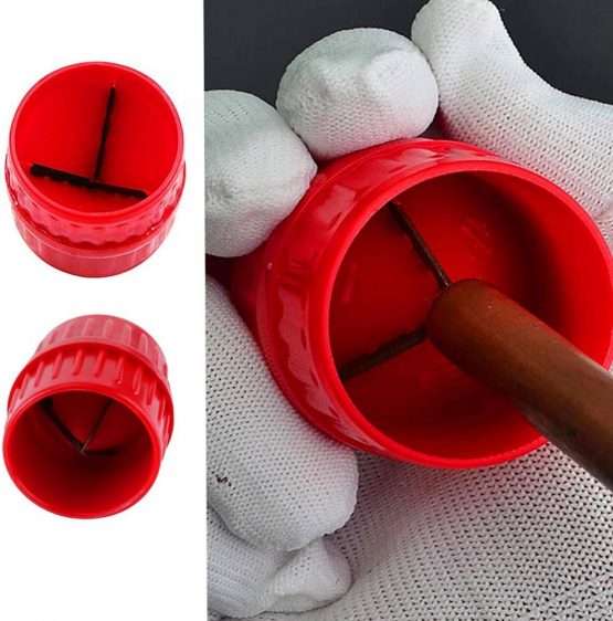 Her Kindness Deburring Tool Pipes De-Burring Cutters Universal Pipe Reamer3mm-38 mm(0.12in-1.5in) Inner-Outer Reamer Plumbing Tools Copper Tube Reamer Acrylic Tubing Chamfer Tool （1Pcs） - Image 2