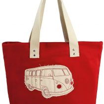 VW Camper VAN Canvas Shopper Bag Green
