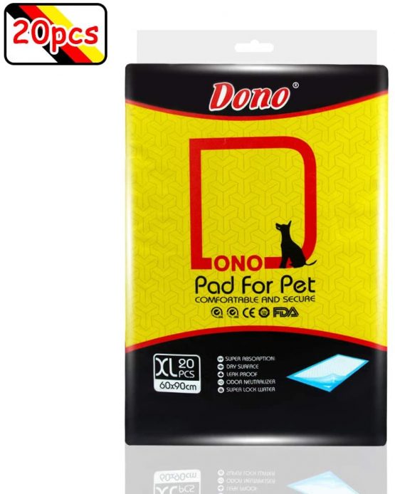 Dono Pet Training Pee Incontinence Pad for Dogs & Cats New Puppy House Training Pads Mats for Younger Pets, Adult Pets Including 20 PCS 60 * 90cm Anti Slip & Leakproof Super Absorption - Image 2