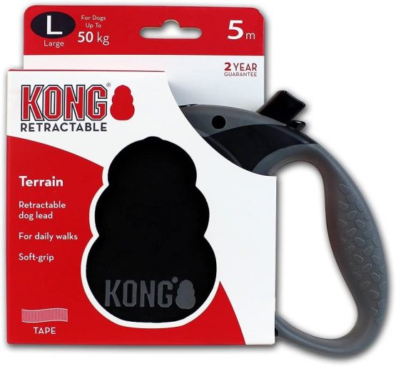 KONG Terrain Retractable Dog Leash, Large, Black, 5m Tape - Image 2