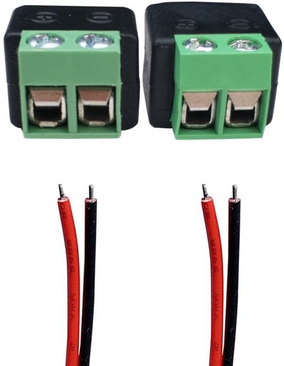 Liwinting 5 Male and 5 Female DC Connector Press Type Adapter DC Power Jack & Plug Screwless Quick Wire Connector 5.5mm x 2.1mm for 12V/24V LED Strip, CCTV Camera and more Electronics - Image 4