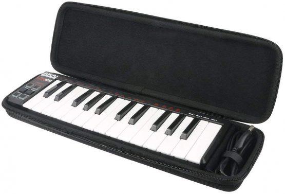Khanka Hard Travel Case for AKAI Professional LPK25 Portable USB MIDI Keyboard Controller.(Case only)