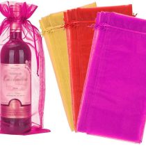 PERFETSELL 30pcs Organza Wine Bags 15 * 6" Wine Bottle Gift Bags Party Wine Bottle Gift Wrapping with Drawstring Reusable Wine Bottle Cover Bags for Wine Champagne Wedding Christmas Party Favors