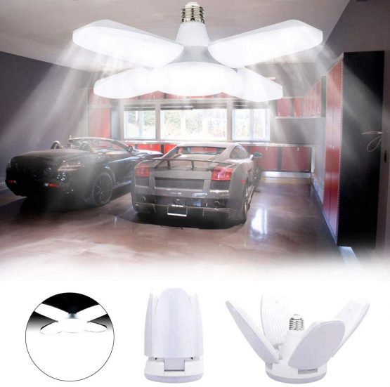LED Garage Light 100W Workshop Lighting,Lacyie 10000LM Dimmable Color Change and Time Setting Strip Lighting Ceiling 6500k Nature Light Garage Ceiling Light