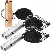 H&S Emergency Whistle 3pcs Survival Safety Whistle with Lanyard for Camping Hiking Outdoor Boating Hunting Sports Dog Training