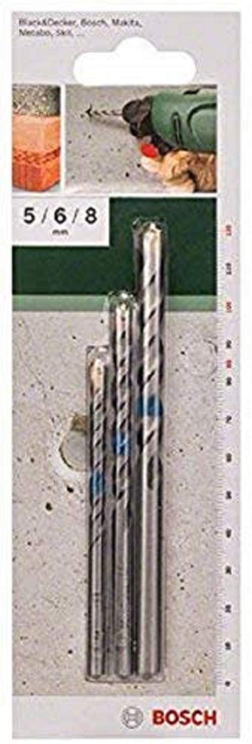 Bosch 2609255416 Concrete Drill Bit Set (3-Piece), Multicolor