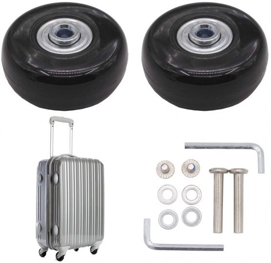 Leen4You Luggage Suitcase Replacement Wheels with Screws Axles Repair Tool for Luggage Suitcase Trolley,Skate Replacement Wheels(Pack of 2) (50mm x 18mm x 6mm) - Image 4