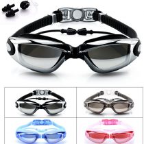 BEEWAY Swimming Goggles, Swim Goggles attached Ear Plugs for Adult Men Women And Kids 8+ - No Leaking, Anti Fog, UV Protection - Free Storage Case, Nose Clip and Earplugs