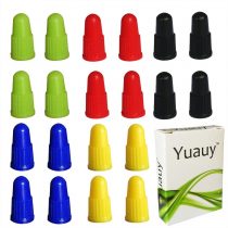 Yuauy 4 PC x 5 Colors Valve Cap Dust Covers for MTB PRESTA Bike Bicycle Road Racing Coloured Plastic (Total 20 pcs)