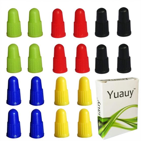 Yuauy 4 PC x 5 Colors Valve Cap Dust Covers for MTB PRESTA Bike Bicycle Road Racing Coloured Plastic (Total 20 pcs)