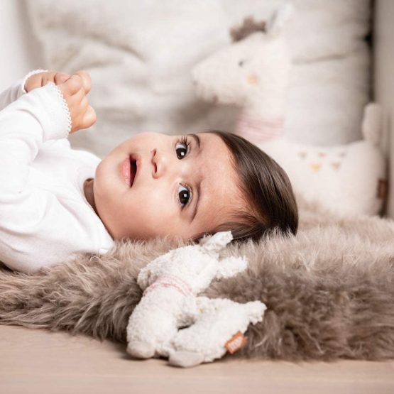 Fehn 058154 Ring Grabber Lama/Motorics Toy with Rattle - Treuer companion for babies and toddlers from 0+ months Beige - Image 3
