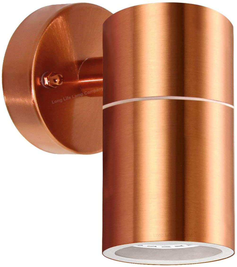 Long Life Lamp Company Modern Outdoor Wall Light Copper Finish IP65 ZLC098C