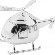 Juliana Bambino Silver Plated Money Box - Helicopter 208L