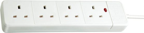 Brennenstuhl Extension socket with neon indicator 4-way white 2m 05VV-F 3G1,25 *GB*