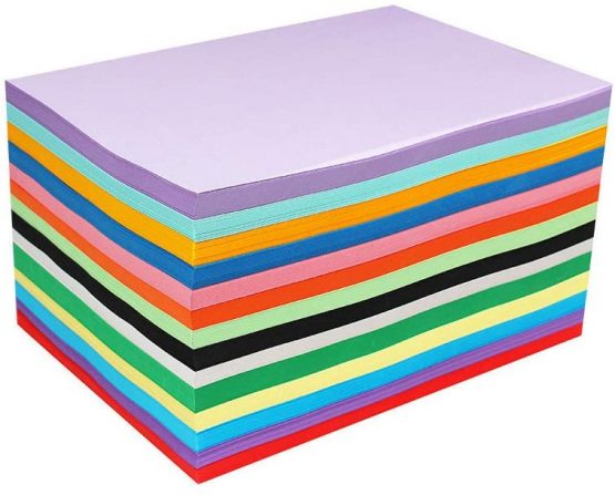 100 Sheets Double Sided A4 Paper, 10 Colour Craft Paper 100GSM for Arts and Crafts Projects