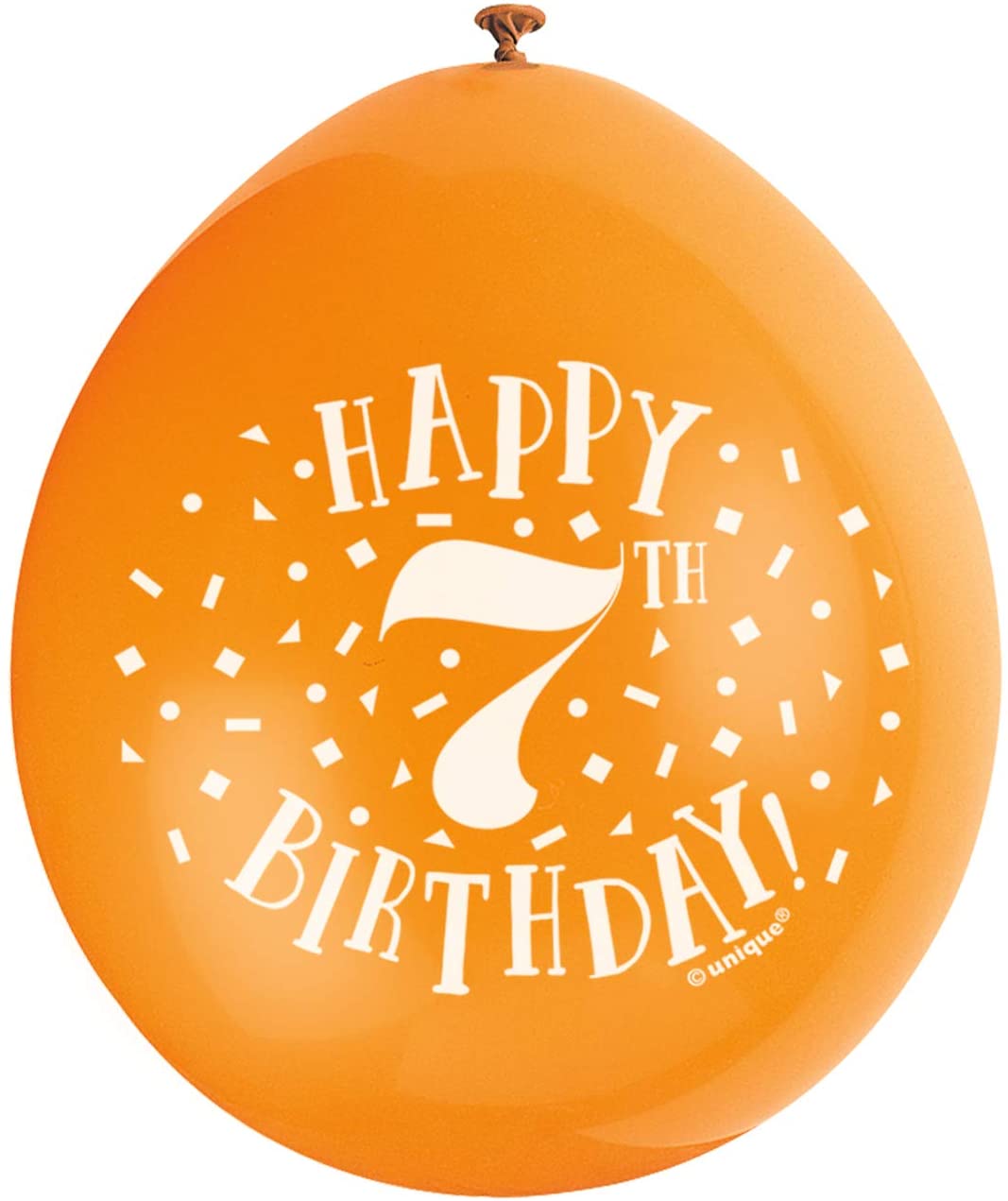 Happy 7th Birthday Assorted Colors Latex Balloons (22cm) Pack of 10 - Festive & Fun Party Decorations, 6 Different Colors, Age 7 - Image 4