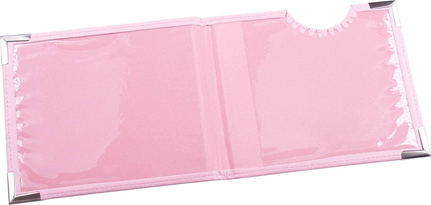 Esposti Disabled Blue Badge & Timer Holder - PU Leather Cover - Metal Corners - Hologram Safe - Pink, 180mm x 145mm - Image 3