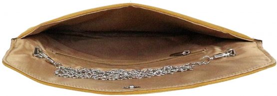 Girly HandBags Elegant Faux Suede Clutch Bag Envelope Plain Design Sides Frame Wedding Prom - Image 4