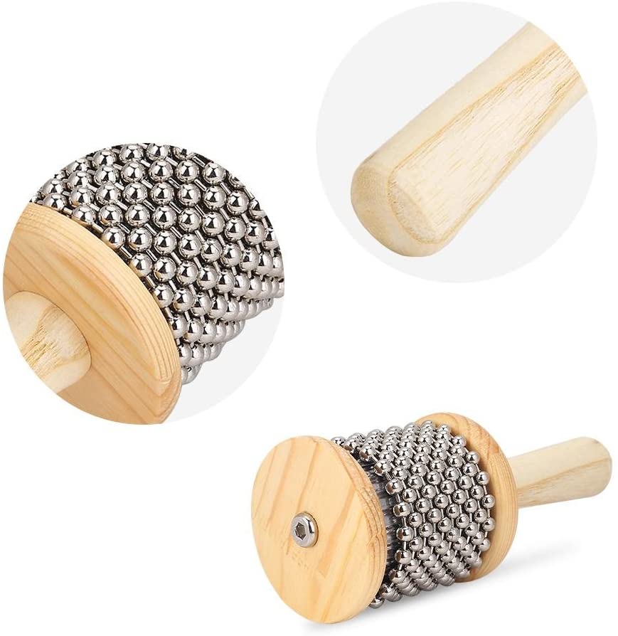 Kids Wooden Cabasa, Hand Shaker Percussion Musical Instrument, Educational Learning Toy, Durable Handheld Cabasa - Image 2