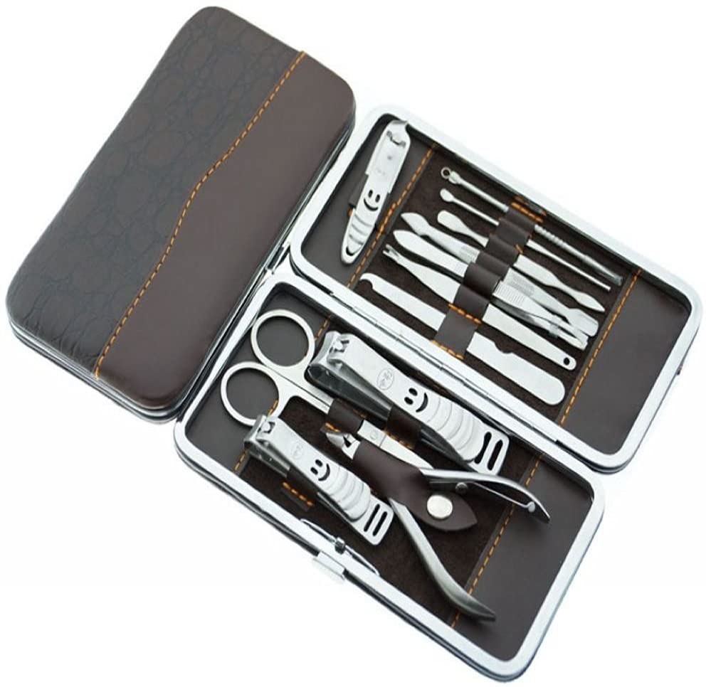 Malayas Finger Toe Nail Cutter Stainless Steel 12 pcs Personal Manicure Nail Scissors Set Nail Clipper Earpick Grooming Pedicure Kits Men/Women Nail Trimmer - Image 2