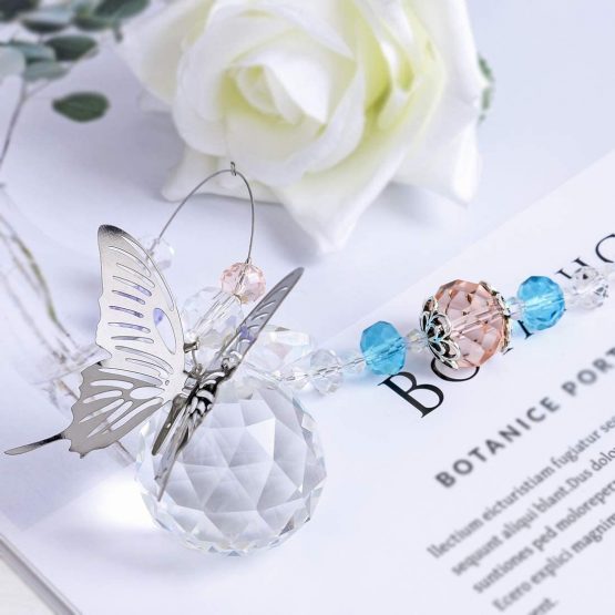 30MM Crystal Ball Prism Rainbow Maker Hanging Suncatcher Window Butterfly Decor Gift - Image 3