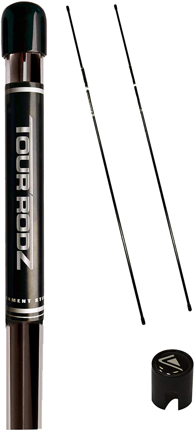 Longridge Golf Practice Aid Tour Rodz Alignment Sticks Black